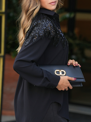 Camisa com aplicação lantejoulas | SPACCIO by Cristina