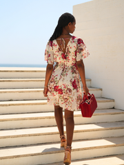 Vestido estampado florido glow