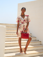Vestido estampado florido glow