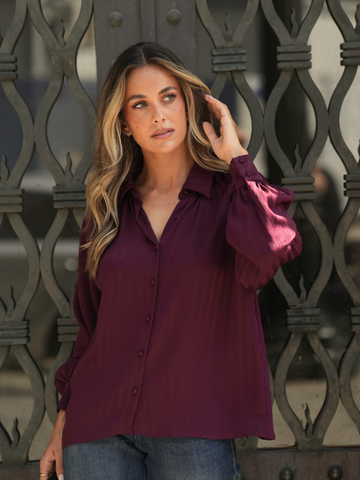 Blusa Fluida em Tecido Texturado | SPACCIO by Cristina