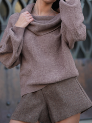 CAMISOLA COM GOLA DRAPEADA