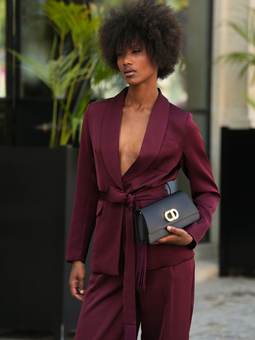 Conjunto 2 peças: blazer+ calças franjas | Spaccio by Cristina