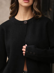 CARDIGAN CINZENTO BOTÃO ÚNICO