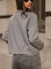 CARDIGAN CINZENTO BOTÃO ÚNICO