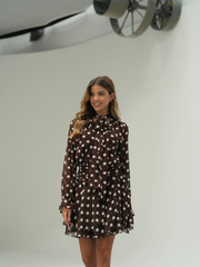 Vestido Laço Poás Castanho | SPACCIO by cristina