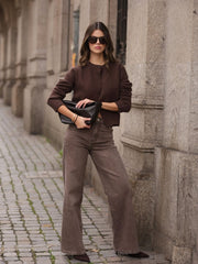 CARDIGAN CINZENTO BOTÃO ÚNICO