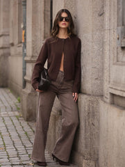 CARDIGAN CINZENTO BOTÃO ÚNICO