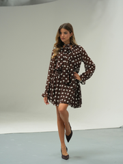 Vestido Laço Poás Castanho | SPACCIO by cristina