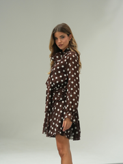 Vestido Laço Poás Castanho | SPACCIO by cristina