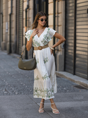 Vestido midi Bordado