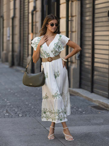 Vestido midi Bordado