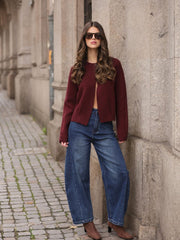 CARDIGAN CINZENTO BOTÃO ÚNICO