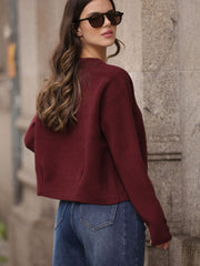 CARDIGAN CINZENTO BOTÃO ÚNICO