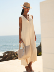 Vestido longo fluido