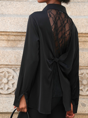 Camisa com aplicação de renda | Spaccio by cristina