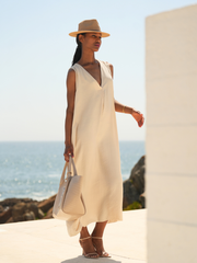 Vestido longo fluido