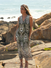 Vestido Midi Estampado