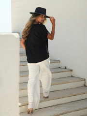 Blusa fluida decote V