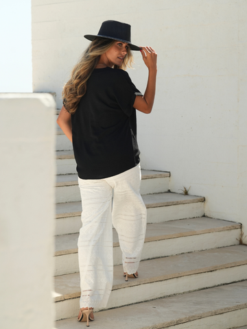 Blusa fluida decote V