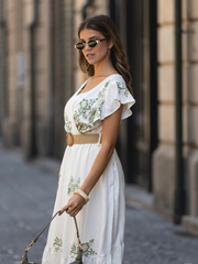 Vestido midi Bordado