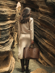 Conjunto malha GLOW: Cardigan e Saia Midi