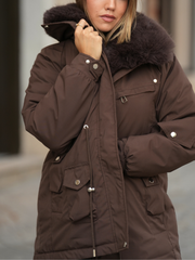 Casaco Acolchoado com Gola de Pelo | Spaccio by Cristina