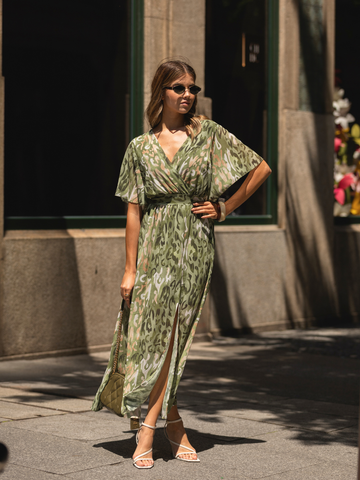 Vestido midi estampado