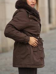 Casaco Acolchoado com Gola de Pelo | Spaccio by Cristina