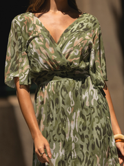 Vestido midi estampado