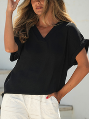 Blusa fluida decote V