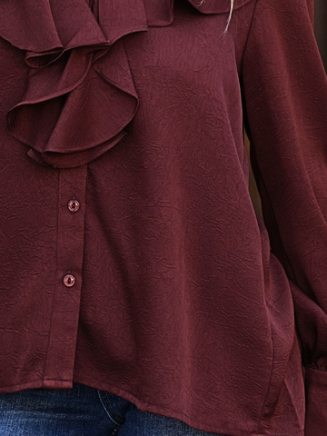 Blusa com folhos texturada | SPACCIO by Cristina