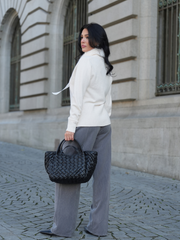 Cardigã com Gola de Pelo removivel