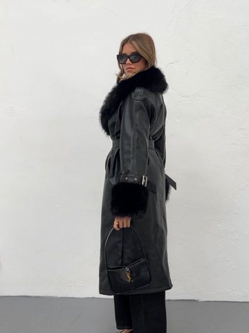 Long fur and fur effect coat | Spaccio by Cristina