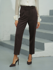 Calças Cintura Subida com Cinto | SPACCIO BY CRISTINA