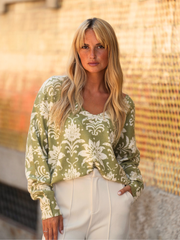 Camisola Jacquard Floral