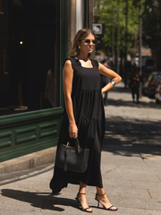 Vestido longo pormenor laço