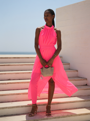 Vestido Fluido Gola Halter