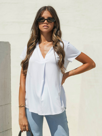 blusa en V