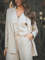 Conjunto fato 3 peças: Blazer + calças + colete | Spaccio by Cristina