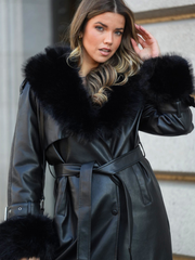 Long fur and fur effect coat | Spaccio by Cristina