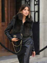 Blusão Curto com Gola de Pelo | Spaccio by Cristina