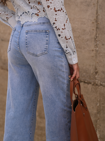 Jeans retos bainha desdobravel