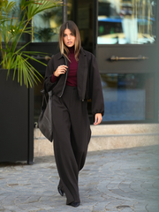 Calças wide leg com pinças | Spaccio by Cristina