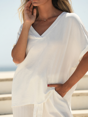 Blusa fluida decote V