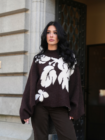 Camisolão Malha padrão floral