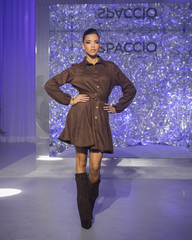 Vestido Camiseiro em Efeito Camurça | Spaccio by Cristina