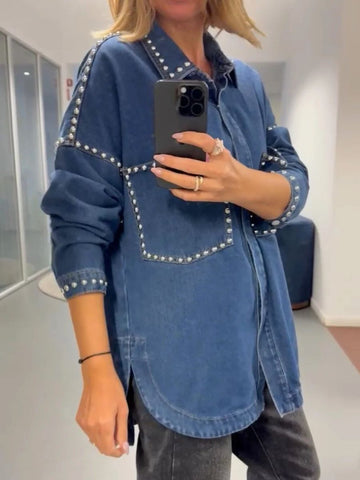 Camisa Oversized Ganga Tachas | Spaccio by Cristina