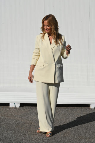 Conjunto fato 2 peças: Blazer + Calças amarelo | Spaccio by Cristina