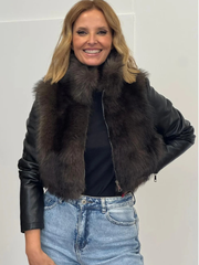 Blusão Curto com Gola de Pelo | Spaccio by Cristina