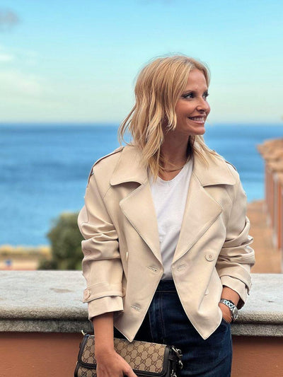 Blusão curto estilo trench | Spaccio by Cristina - Spaccio.pt